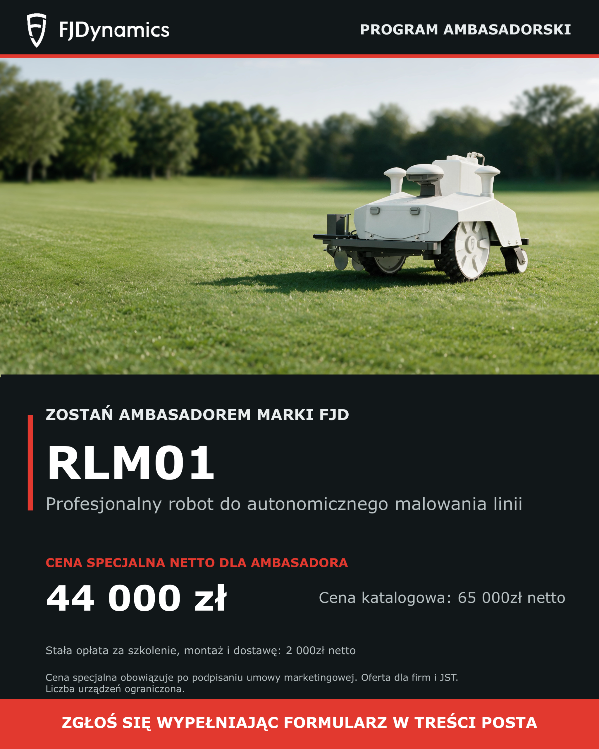 RLM01 — Profesjonalne, autonomiczne malowanie linii na boiskach.