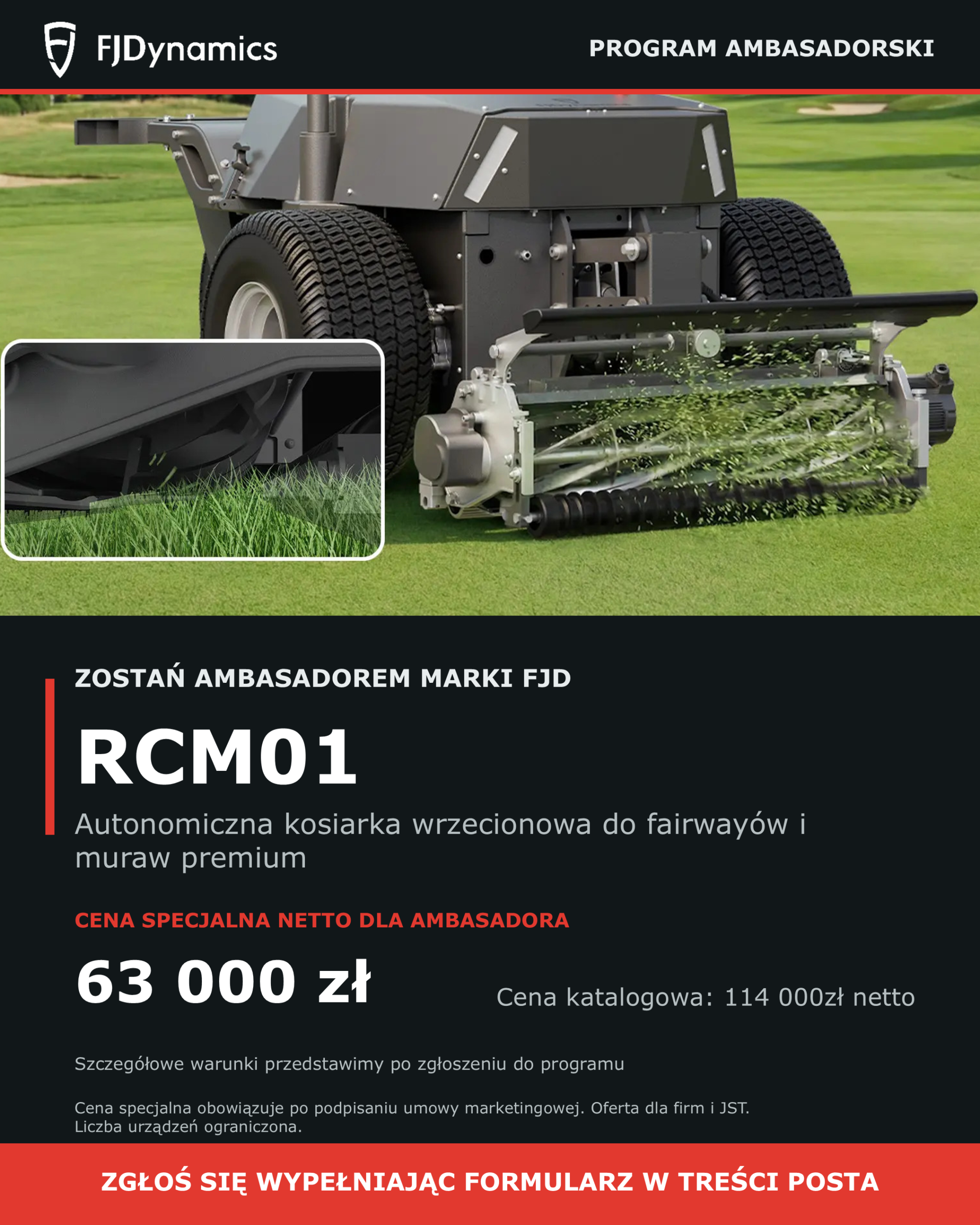 RCM01 — Kkoszenie boisk sportowych i pól golfowych